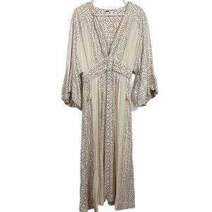 Free People Modern Kimono Bell Sleeve Maxi Dress size 8